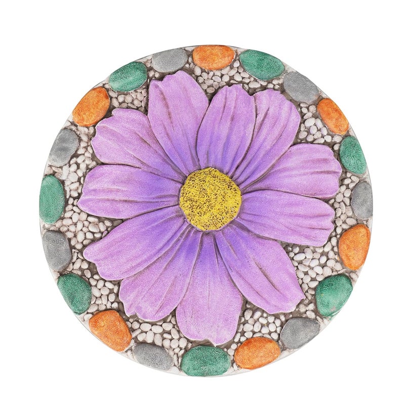 Cynkeyee Outdoor Garden Decor Stepping Stones - Outside Garden Yard Decorative Stones Gifts for Women Garden Decor for Outside 10x10x0.75 Inch - Image 1